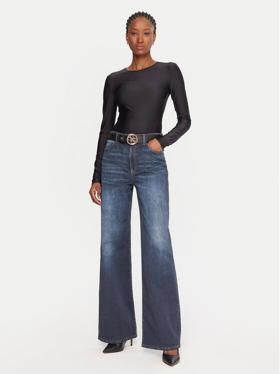 Guess Guess Jeansy W5YA1A D0213 Granatowy Wide Leg