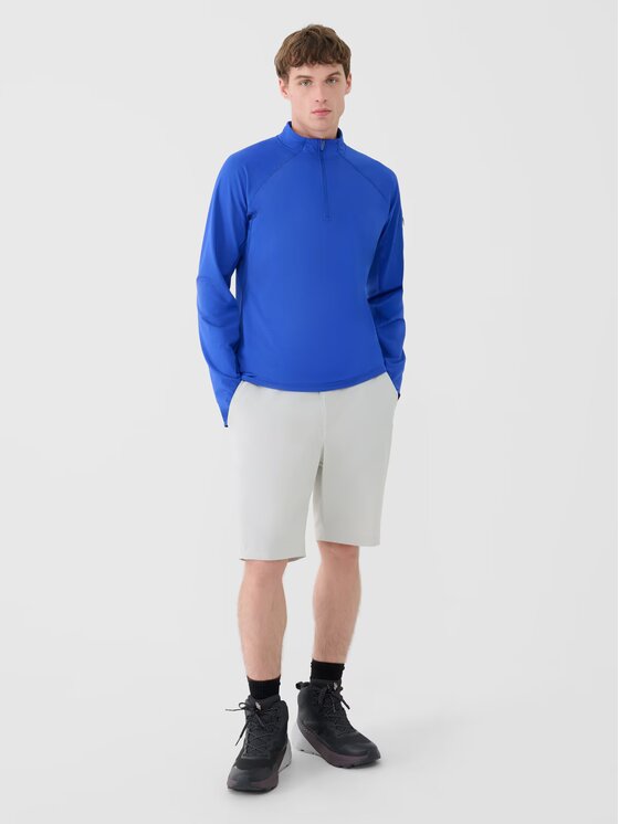 4F 4F Felpa tecnica 4FWSS25TFSWM493-36S Blu Regular Fit