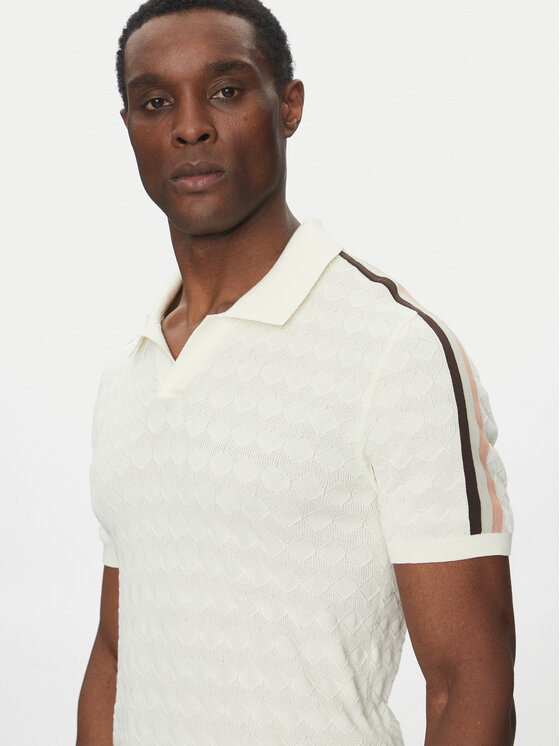Liu Jo Liu Jo Sweter Maglia Chiusa QA5029 MA71P Écru Regular Fit