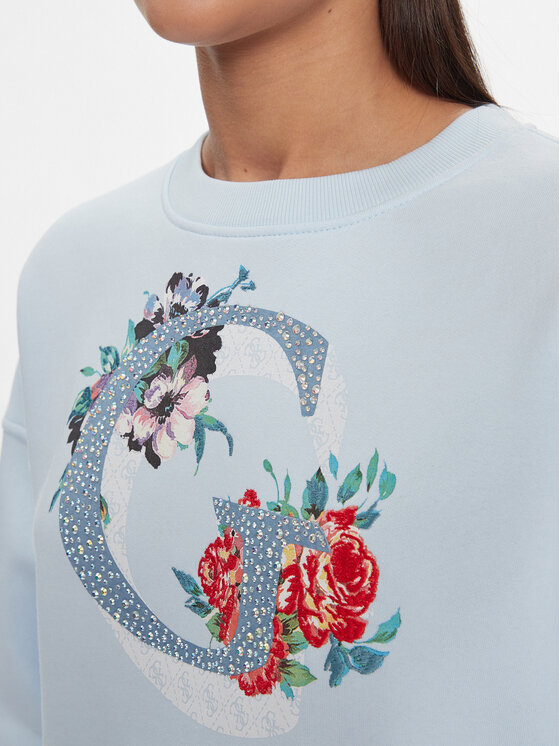 Guess Guess Bluza W4RQ11 K9Z21 Błękitny