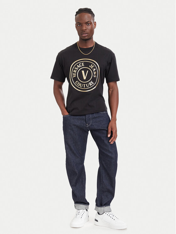 Versace Jeans Couture Versace Jeans Couture T-Shirt 80GAHT02 CJ00T Černá Regular Fit
