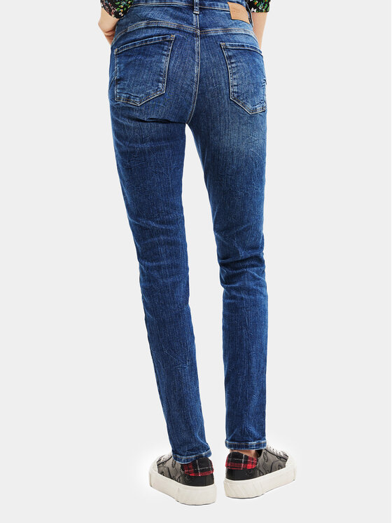Desigual Desigual Jeans hlače 23WWDD90 Modra Skinny Fit