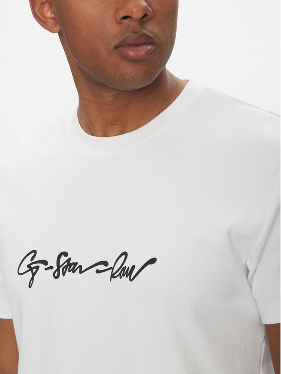 G-Star Raw G-Star Raw T-krekls G-Script D25150-C812 Balts Regular Fit