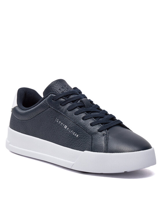 Tommy Hilfiger Tommy Hilfiger Sneakers Th Court Better Lth Tumbled FM0FM04972 Blu scuro