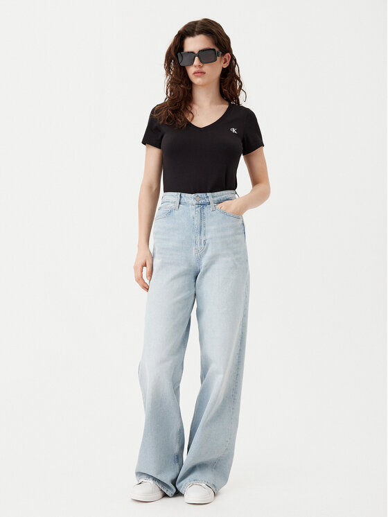 Calvin Klein Jeans Calvin Klein Jeans Póló Rood J20J213716 Fekete Regular Fit