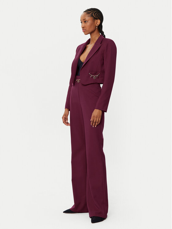Rinascimento Rinascimento Hlače iz tkanine CFC0121884003 Bordo rdeča Regular Fit