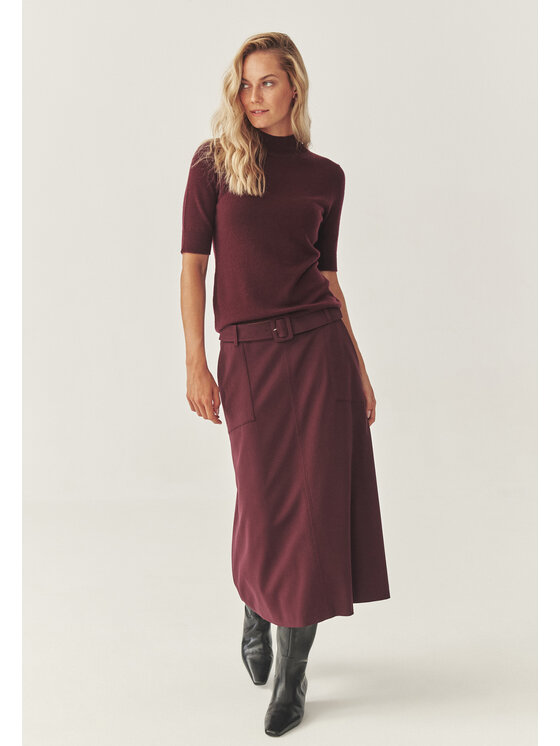 TATUUM TATUUM Midi sukňa ORMITE 2 Bordová Flare Fit