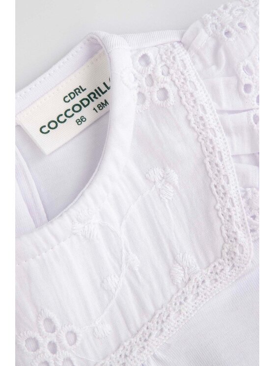 Coccodrillo Coccodrillo Dětské body ZC5112101HGN-001 Bílá Regular Fit