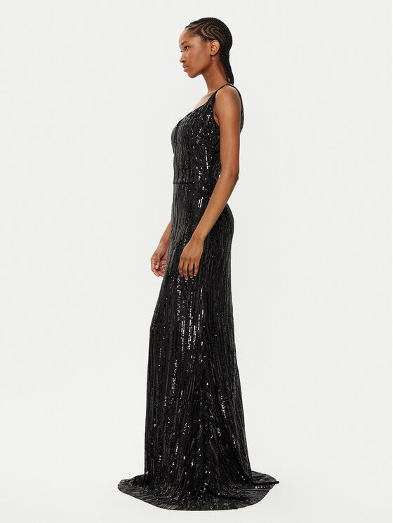 Fracomina Fracomina Официална рокля FQ24WD3014W53601 Черен Slim Fit