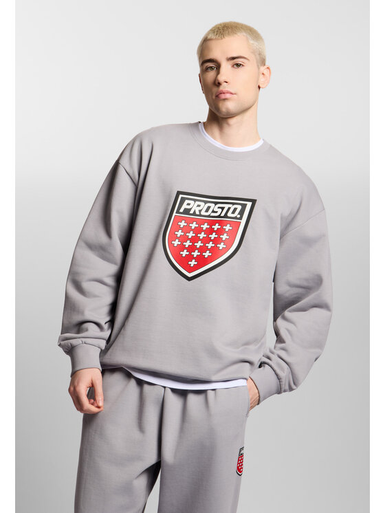 PROSTO. PROSTO. Bluza Shield Big KL261MSWE1032 Szary Regular Fit