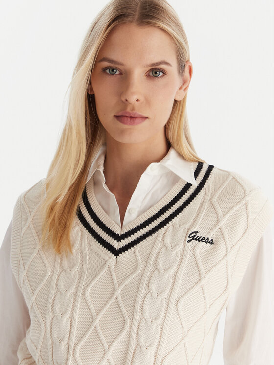 Guess Guess Pullover V5GR00 Z3FB1 Weiß Classic Fit