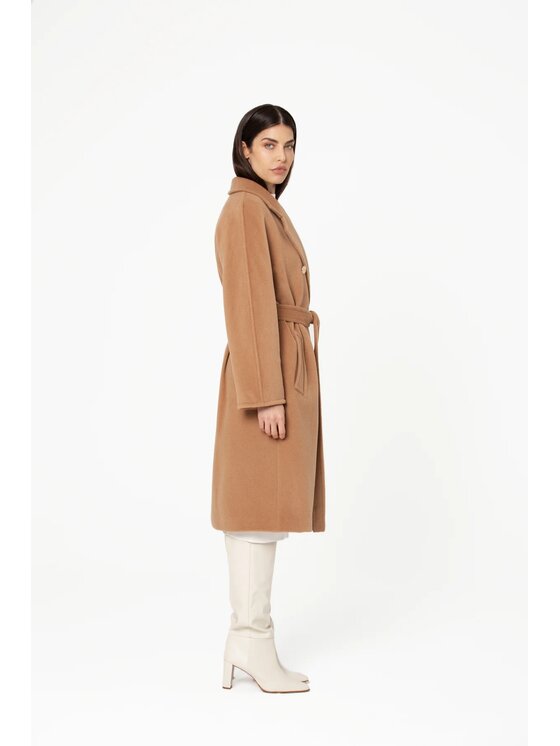 GIODORO GIODORO Cappotto di lana M Marrone Straight Fit