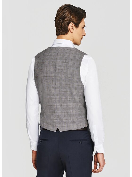 Pako Lorente Pako Lorente Kamizelka garniturowa P26SF-8X-008 Szary Slim Fit