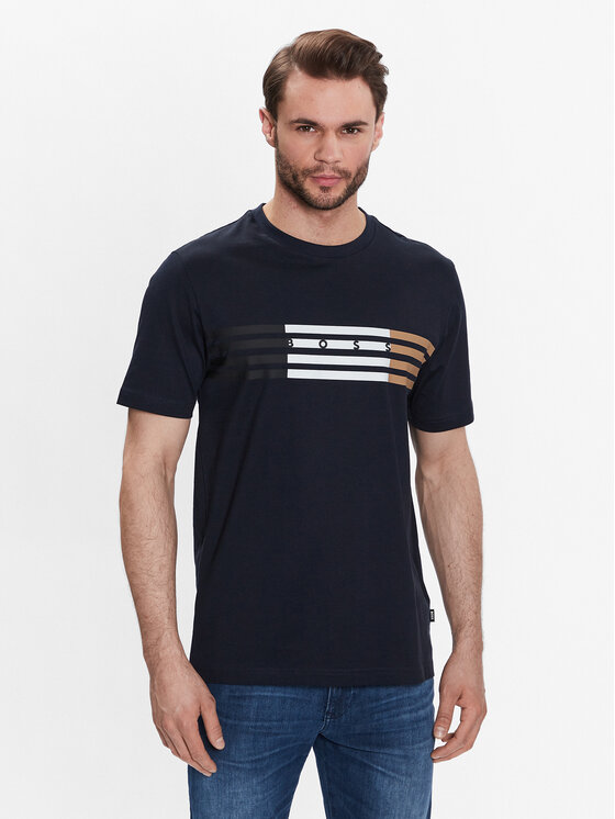 BOSS Boss Футболка Tiburt 50485669 Cиній Regular Fit