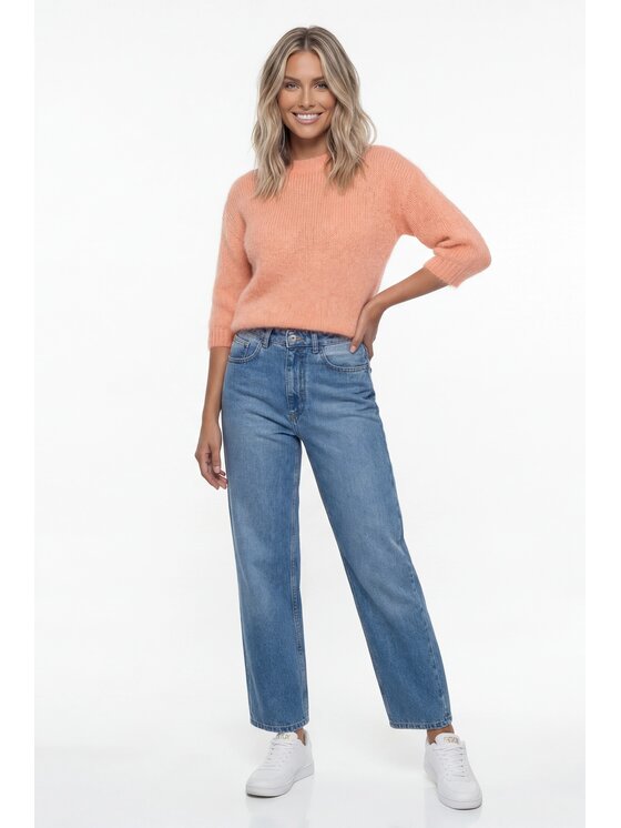 FIGL FIGL Svetr M1329 Oranžová Regular Fit