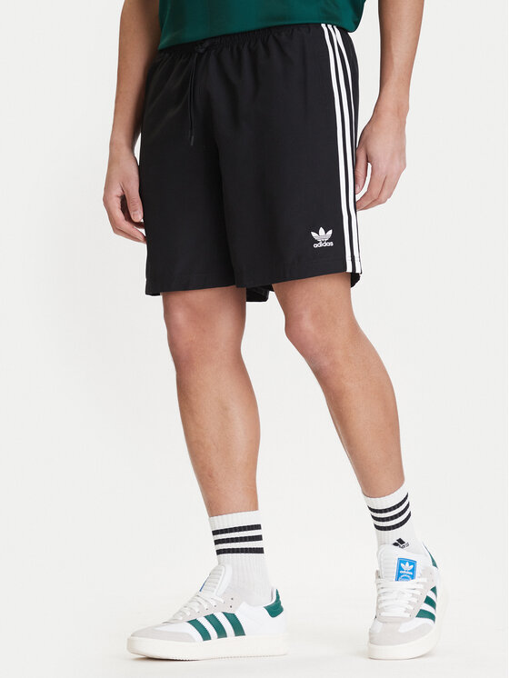 adidas Plavecké šortky adicolor 3-Stripes JD0960 Čierna Regular Fit