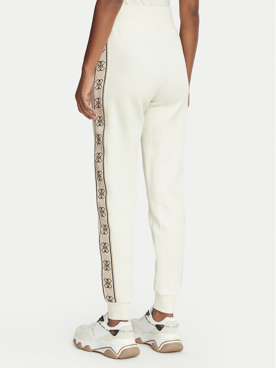 Guess Guess Spodnie dresowe Britney V2YB15 KB3P2 Écru Regular Fit