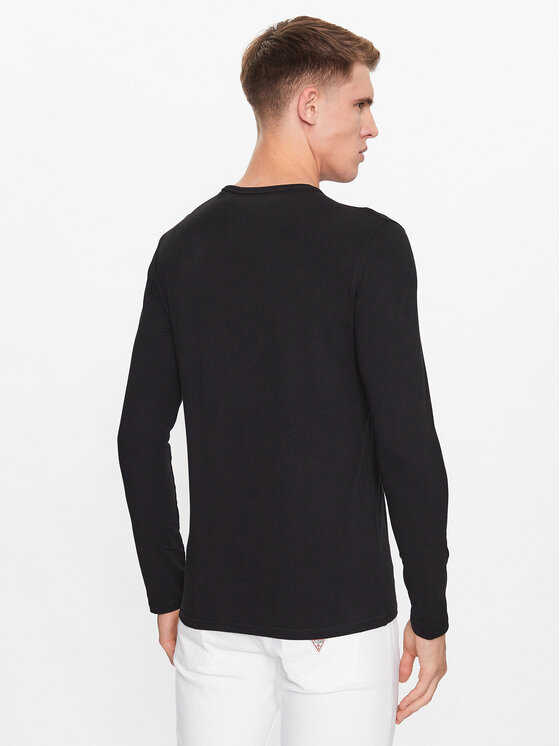 Guess Guess Longsleeve M3YI29 J1314 Czarny Slim Fit
