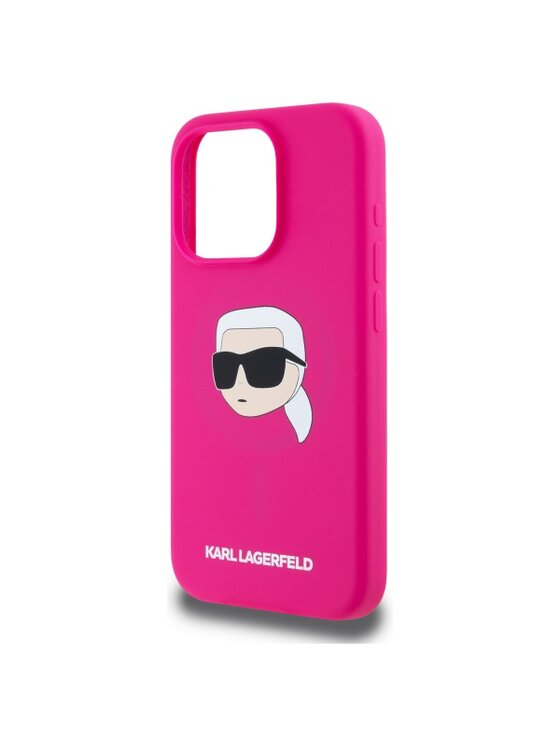 KARL LAGERFELD KARL LAGERFELD Etui na telefon Karl Head Print MagSafe Różowy