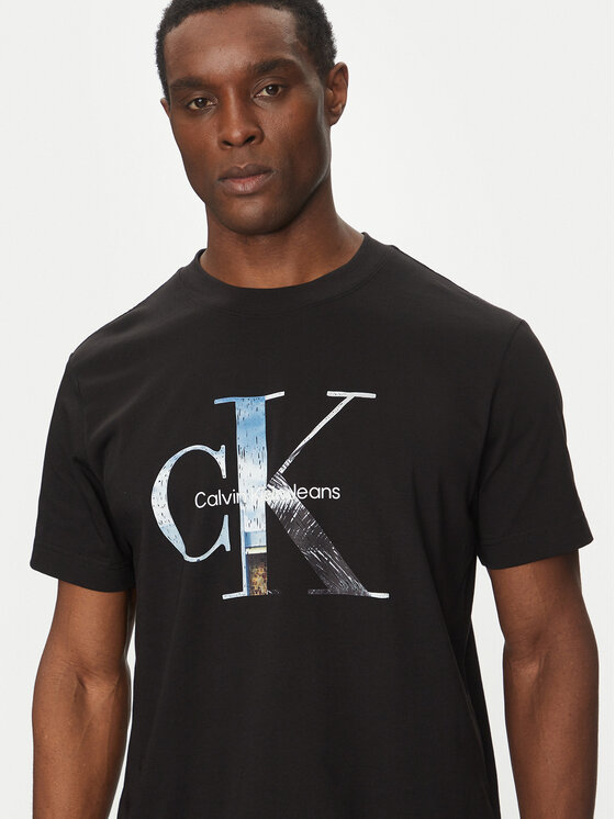 Calvin Klein Jeans Calvin Klein Jeans T-shirt Photo Monogram J30J327483 Crna Regular Fit