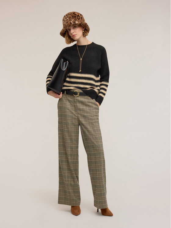 Motivi Motivi Pantaloni di tessuto P255Q504412N0R2 Écru Over Fit