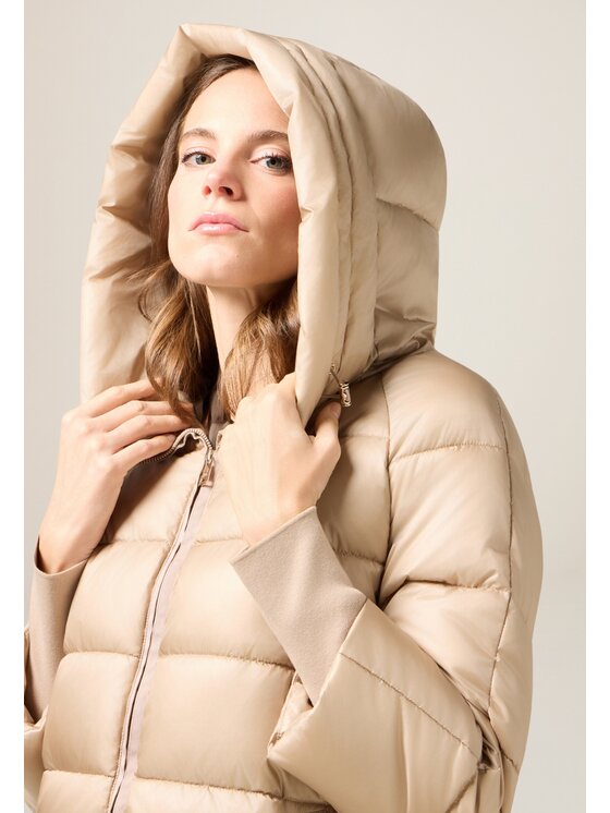 Oltre Oltre Kurtka puchowa F001J100215N002 Écru Baggy Fit