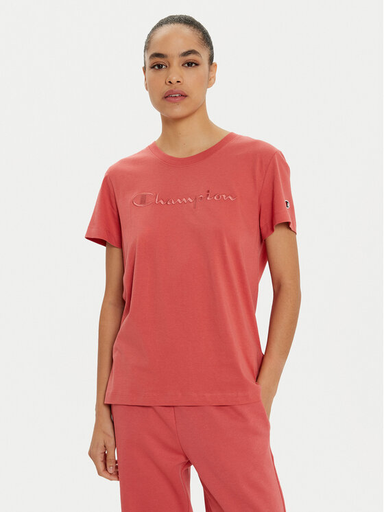 Champion Majica 117650 Rdeča Slim Fit