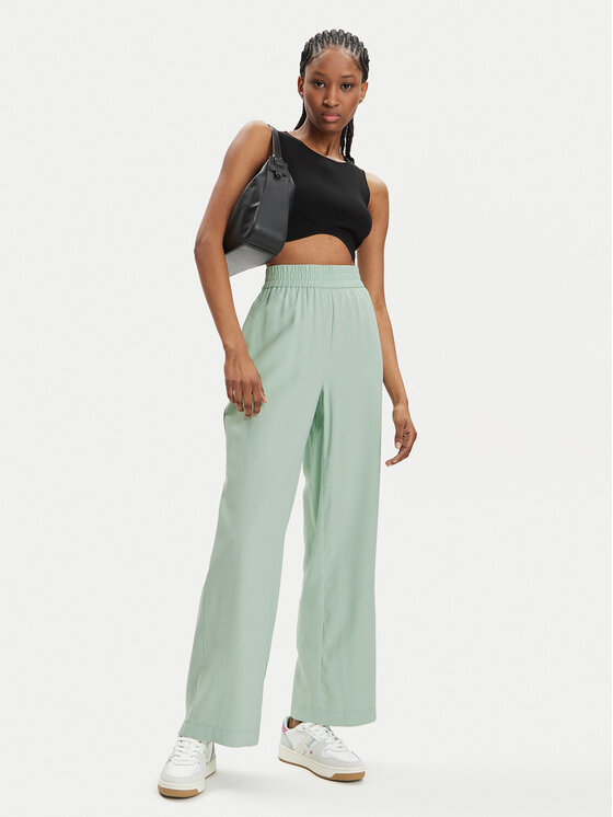Vero Moda Vero Moda Hlače Carmen 10278926 Zelena Wide Leg