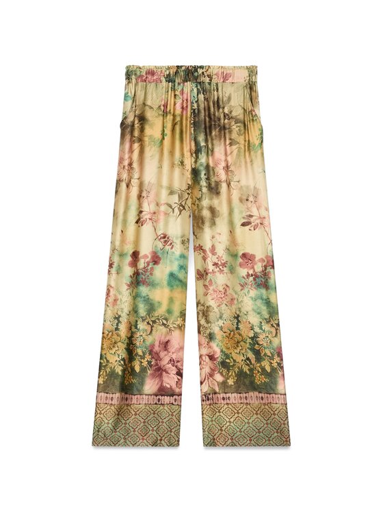 Fiorella Rubino Fiorella Rubino Spodnie materiałowe P006T005594N0S5 Kremowy Flare Fit