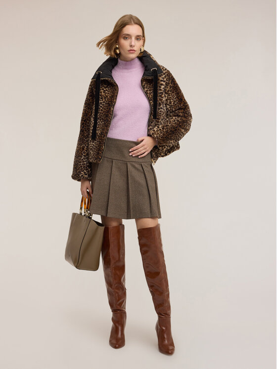 Motivi Motivi Minigonna 1043Q001213N0Z2 Écru A-Line Fit