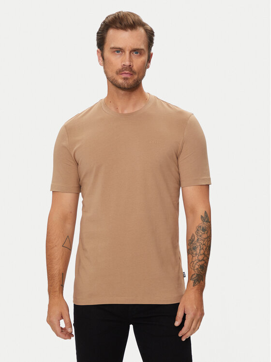 Męski T-Shirt BOSS, Rozmiar XL, Beżowy, Thompson 01 50468347