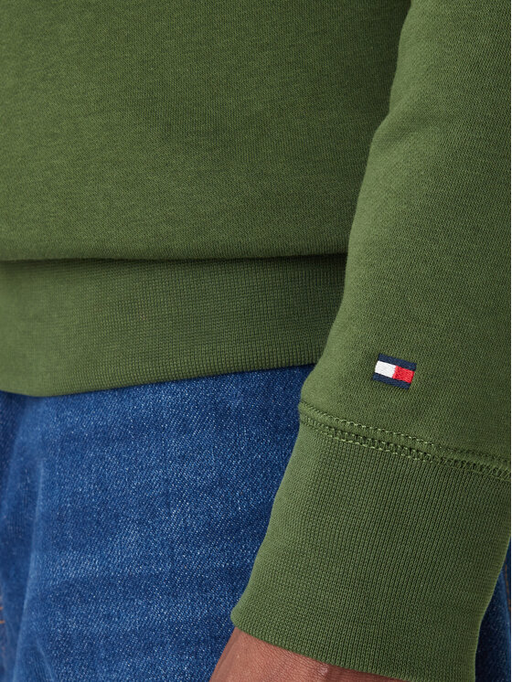 Tommy Hilfiger Tommy Hilfiger Pulóver Logo MW0MW11596 Zöld Regular Fit