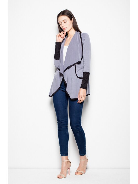 Venaton Venaton Sweter VT036 Szary Regular Fit