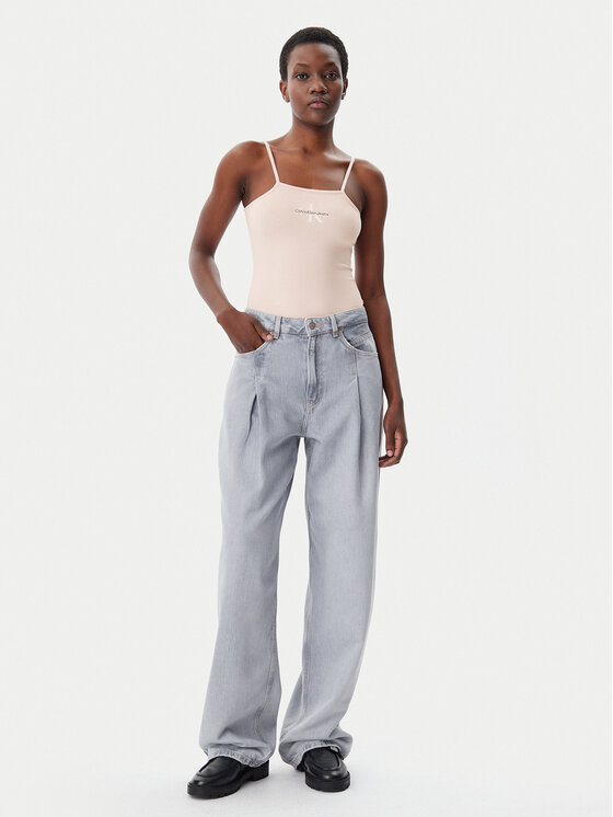 Calvin Klein Jeans Calvin Klein Jeans Bodijs Monologo J20J223421 Rozā Slim Fit