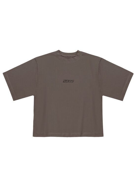 2005 2005 T-Shirt Classic Logo Brązowy Oversize