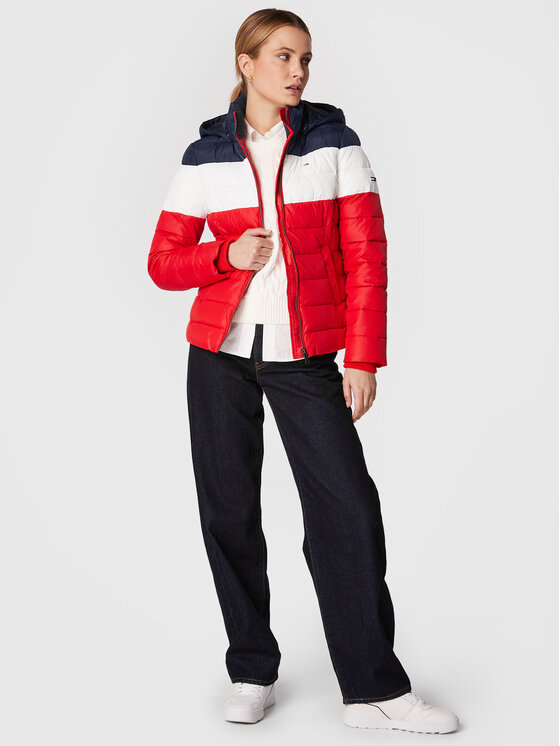 Tommy Jeans Tommy Jeans Zimska jakna Colourblock DW0DW09065 Šarena Slim Fit