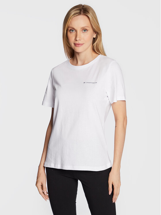 4F 4F Тишърт H4Z22-TSD025 Бял Regular Fit
