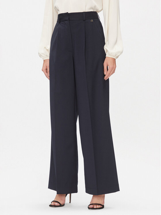 Dixie Dixie Kalhoty z materiálu PCHSVCGA Tmavomodrá Relaxed Fit