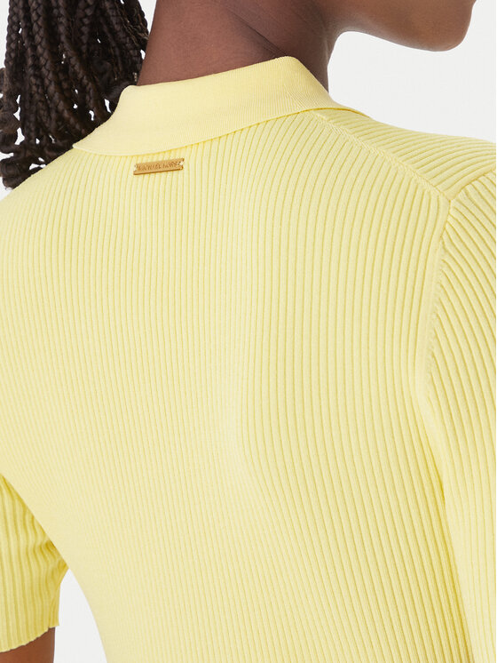 MICHAEL Michael Kors MICHAEL Michael Kors Sukienka dzianinowa MT5834F33D Żółty Regular Fit