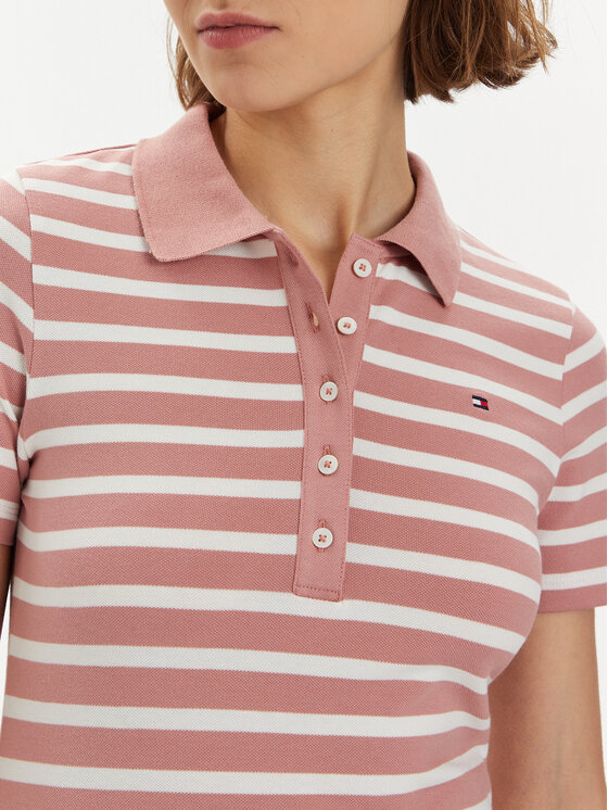 Tommy Hilfiger Tommy Hilfiger Polo 1985 WW0WW39530 Ružičasta Slim Fit