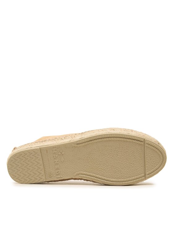Manebi Manebi Espadrilky Suede Flat Espadrilles Béžová