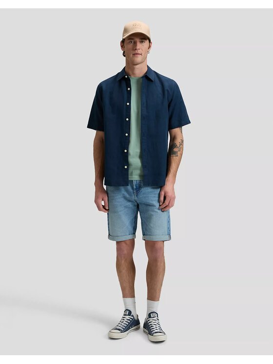 Lee Lee Koszula SSSHIRT Niebieski Regular Fit