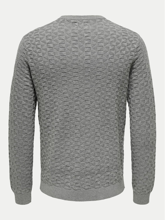 Only & Sons Only & Sons Пуловер 22026559 Сив Regular Fit