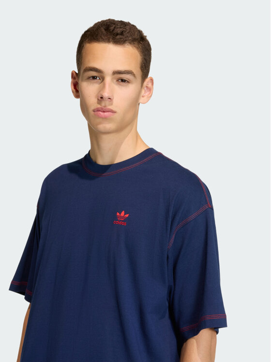 adidas adidas T-Shirt Trefoil Essentials Tee Błękitny Oversize
