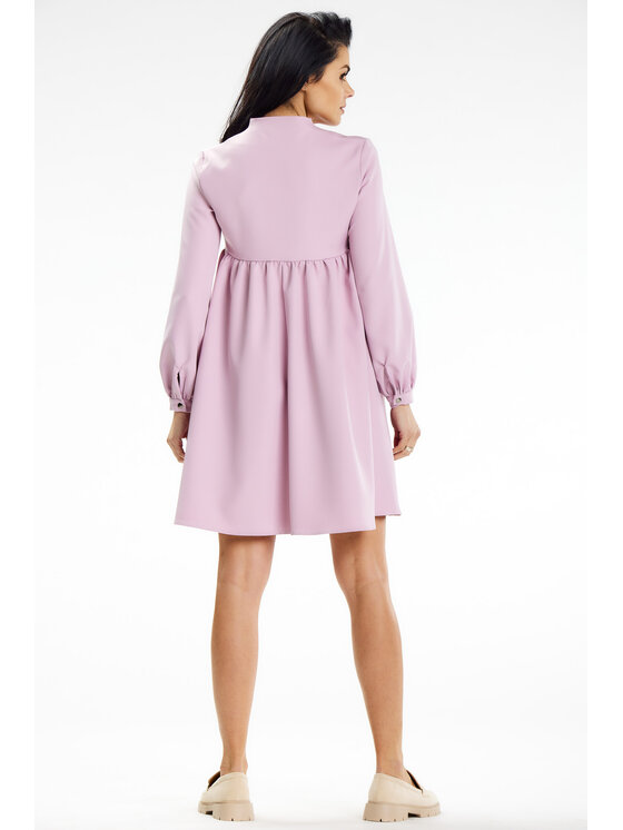 Awama Awama Sukienka letnia A636 Różowy Basic Fit