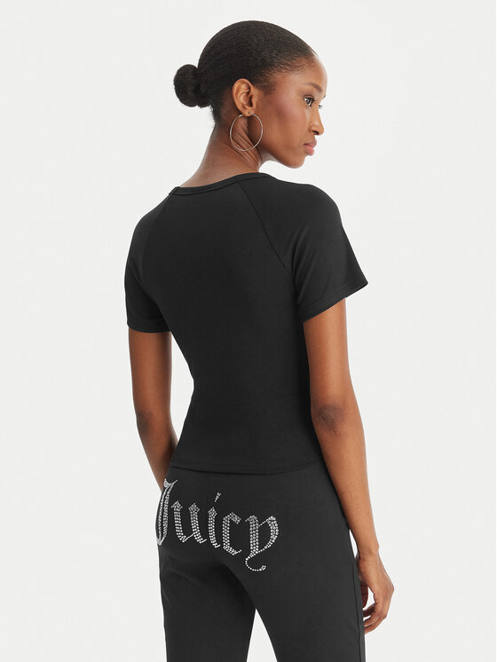Juicy Couture Juicy Couture T-Shirt Baby JCWCT126317 Czarny Slim Fit