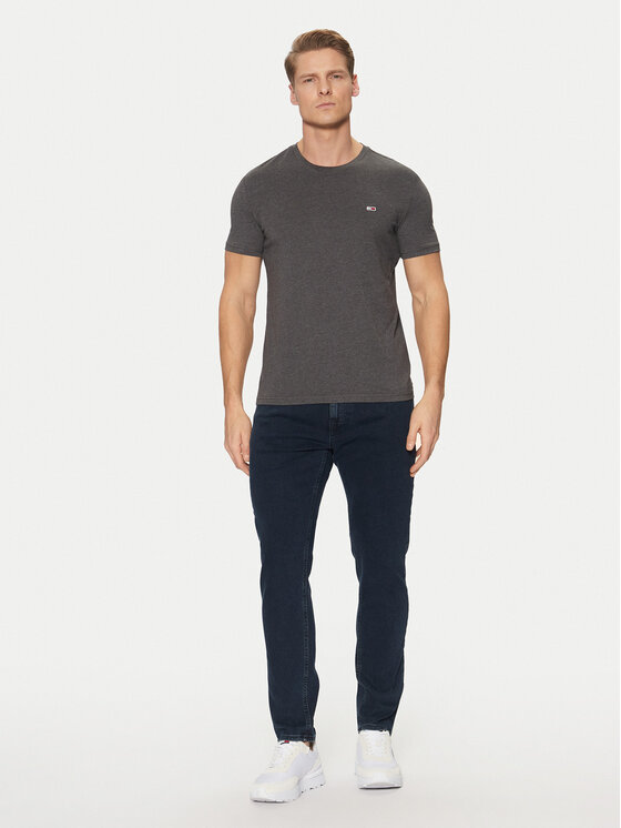 Tommy Jeans Tommy Jeans T-Shirt Jaspe DM0DM20363 Szary Slim Fit