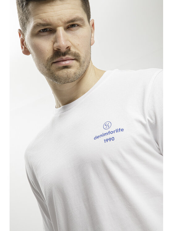 Cross Jeans Cross Jeans T-Shirt 15897-008 Biały Regular Fit