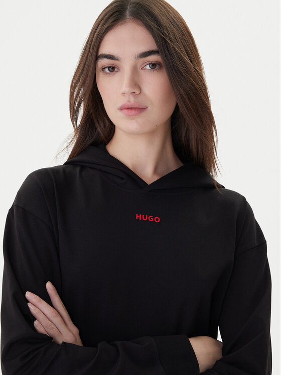 HUGO Hugo Majica dugih rukava 50490594 Crna Relaxed Fit