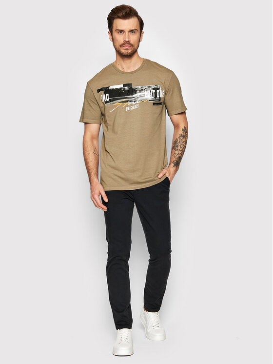 T-shirt Knockoutfade 12205956 Marrone Relaxed Fit